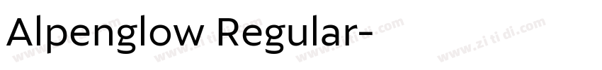 Alpenglow Regular字体转换